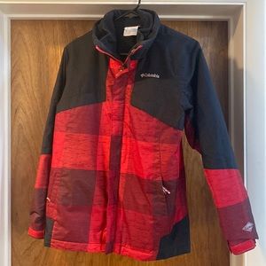 Youth size L (14/16) Columbia shell and fleece zip in lining.